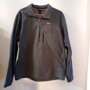 XL Men's Patagonia Gray Fleece Pullover with Partial Zip